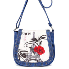 Crossbody Bags Women PU Leather Tower Printing Messenger Bag Lady Shoulder Handbags Bolsos Femenina CF