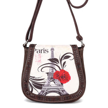 Crossbody Bags Women PU Leather Tower Printing Messenger Bag Lady Shoulder Handbags Bolsos Femenina CF
