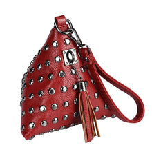Designer Handbags Triangle rivets coin tassel Clutch Small feast purse woman Bag bolsos femenina CF