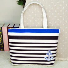Canvas Bags Black Anchor Pattern Shopping Shoulder Bags Women Handbag Casual Beach Bolsa for Girls CF