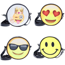 Emoji Leather Women Bags Handbag Cross Body Shoulder Messenger Bag Cute Girls Mini Bolsa CF
