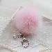 Faux Rabbit Fur Ball Keychain Bag Plush Car Key Ring Car Charm Keychain Pendant Gift for girl CF