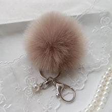 Faux Rabbit Fur Ball Keychain Bag Plush Car Key Ring Car Charm Keychain Pendant Gift for girl CF