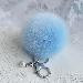 Faux Rabbit Fur Ball Keychain Bag Plush Car Key Ring Car Charm Keychain Pendant Gift for girl CF