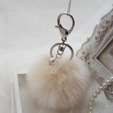 Faux Rabbit Fur Ball Keychain Bag Plush Car Key Ring Car Charm Keychain Pendant Gift for girl CF