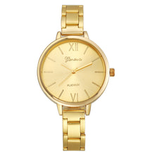 Geneva Watches Women Gold Silver Dress Clock Relogio Feminino Stainless Steel Band Analog Quartz Watch CF