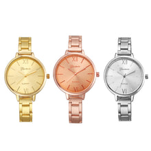 Geneva Watches Women Gold Silver Dress Clock Relogio Feminino Stainless Steel Band Analog Quartz Watch CF