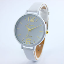 Geneva Watches Women PU Leather Band Clock Analog Elegant Quartz Dress Wrist Watch Relogio Feminino CF