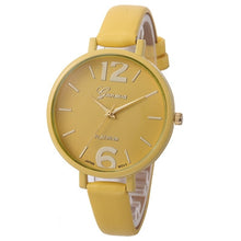 Geneva Watches Women PU Leather Band Clock Analog Elegant Quartz Dress Wrist Watch Relogio Feminino CF