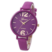 Geneva Watches Women PU Leather Band Clock Analog Elegant Quartz Dress Wrist Watch Relogio Feminino CF