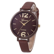 Geneva Watches Women PU Leather Band Clock Analog Elegant Quartz Dress Wrist Watch Relogio Feminino CF