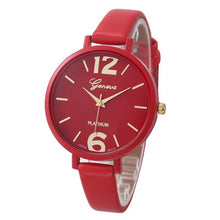 Geneva Watches Women PU Leather Band Clock Analog Elegant Quartz Dress Wrist Watch Relogio Feminino CF