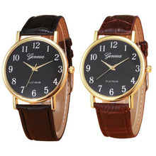 Geneva Watches Women Relogio Feminino Retro Design PU Leather Strap Analog Dress Clock Watch CF