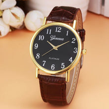 Geneva Watches Women Relogio Feminino Retro Design PU Leather Strap Analog Dress Clock Watch CF