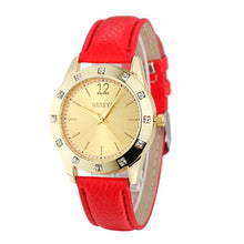 Geneva Women Dress Watches Rhinestone Crystal relogio feminino Analog Clock PU Leather Band Quartz Wrist Watch CF