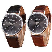Geneva Women Watch Dress Clock Retro Design PU Leather Band Analog Quartz Wrist Watch Relogio Feminino CF