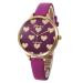 Geneva Women Watch Dress Clock Heart Pattern Faux Leather Quartz Analog Watch Relogio Feminino CF