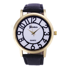 Geneva Women Watches Dress Clock Digital Pattern PU Leather Band Analog Quartz Wristwatch Relogio Feminino CF