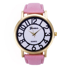 Geneva Women Watches Dress Clock Digital Pattern PU Leather Band Analog Quartz Wristwatch Relogio Feminino CF