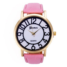 Geneva Women Watches Dress Clock Digital Pattern PU Leather Band Analog Quartz Wristwatch Relogio Feminino CF