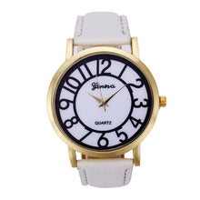 Geneva Women Watches Dress Clock Digital Pattern PU Leather Band Analog Quartz Wristwatch Relogio Feminino CF