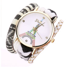 Geneva Women Watches Dress Clock Tower Pattern Womenweaving Miracle Wrap Watch Relogio Feminino CF