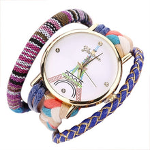 Geneva Women Watches Dress Clock Tower Pattern Womenweaving Miracle Wrap Watch Relogio Feminino CF