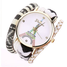 Geneva Women Watches Dress Clock Tower Pattern Womenweaving Miracle Wrap Watch Relogio Feminino CF