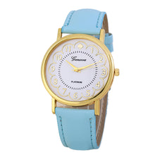 Geneva Women Watches Dress Clock PU Leather Band Bracelet Analog Quartz Wrist Watch Relogio Feminino CF