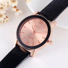 Geneva Women Watches Dress Elegant Clock PU Leather Band Gold Silver Date Wrist Watch Relogio Feminino CF