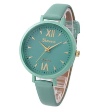 Geneva Women Watches Leisure Time Dress Clock PU Leather Band Analog Simple Clock Watch Relogio Feminino CF