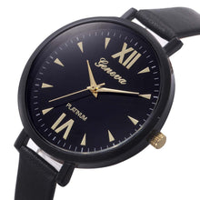 Geneva Women Watches Leisure Time Dress Clock PU Leather Band Analog Simple Clock Watch Relogio Feminino CF