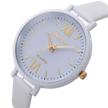 Geneva Women Watches Leisure Time Dress Clock PU Leather Band Analog Simple Clock Watch Relogio Feminino CF