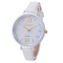 Geneva Women Watches Leisure Time Dress Clock PU Leather Band Analog Simple Clock Watch Relogio Feminino CF