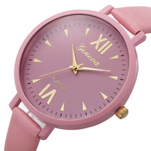 Geneva Women Watches Leisure Time Dress Clock PU Leather Band Analog Simple Clock Watch Relogio Feminino CF