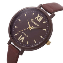 Geneva Women Watches Leisure Time Dress Clock PU Leather Band Analog Simple Clock Watch Relogio Feminino CF