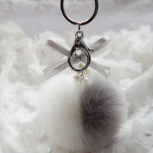 Key Chain Faux Rabbit Fur Ball Keychain Bag Plush Car Keys Ring Car Keyring Pendant Gift for girl CF