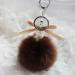 Key Chain Faux Rabbit Fur Ball Keychain Bag Plush Car Keys Ring Car Keyring Pendant Gift for girl CF