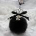 Key Chain Faux Rabbit Fur Ball Keychain Bag Plush Car Keys Ring Car Keyring Pendant Gift for girl CF