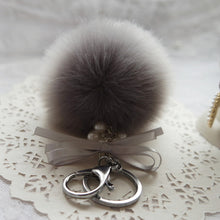 Key Chain Faux Rabbit Fur Ball Keychain Bag Plush Car Keys Ring Car Keyring Pendant Gift for girl CF