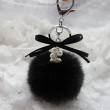 Key Chain Faux Rabbit Fur Ball Keychain Bag Plush Car Keys Ring Car Keyring Pendant Gift for girl CF