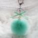 Key Chain Faux Rabbit Fur Ball Keychain Bag Plush Car Keys Ring Car Keyring Pendant Gift for girl CF