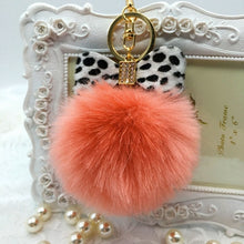 Key chain Fluffy Faux Rabbit Fur Ball Charm Car Keychain Handbag Solid Charm Key Ring Gift CF