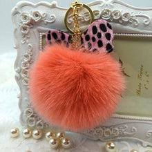 Key chain Fluffy Faux Rabbit Fur Ball Charm Car Keychain Handbag Solid Charm Key Ring Gift CF