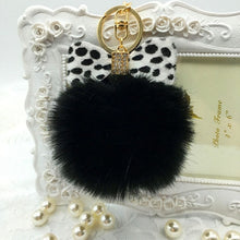 Key chain Fluffy Faux Rabbit Fur Ball Charm Car Keychain Handbag Solid Charm Key Ring Gift CF
