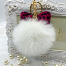 Key chain Fluffy Faux Rabbit Fur Ball Charm Car Keychain Handbag Solid Charm Key Ring Gift CF