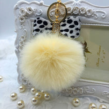 Key chain Fluffy Faux Rabbit Fur Ball Charm Car Keychain Handbag Solid Charm Key Ring Gift CF