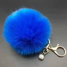 Key chain Fluffy Faux Rabbit Fur Ball Charm Car Keychain Handbag Solid Charm Key Ring Gift CF