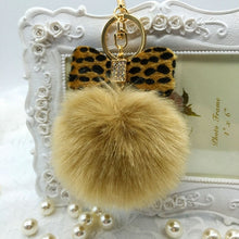Key chain Fluffy Faux Rabbit Fur Ball Charm Car Keychain Handbag Solid Charm Key Ring Gift CF