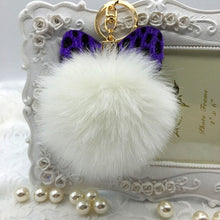 Key chain Fluffy Faux Rabbit Fur Ball Charm Car Keychain Handbag Solid Charm Key Ring Gift CF